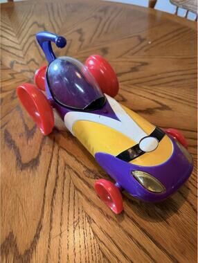 Vintage Mattel Toy Race Car with Red Wheels